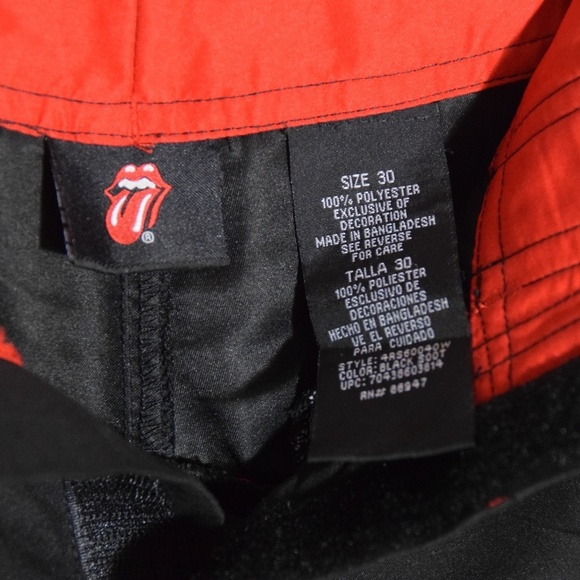 Rolling Stones Board Shorts Swim Bathing Suit Sticky Fingers LP Tongue - Picture 5 of 8